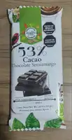 Tabletas de Chocolate Sólida 53% Cacao 80Gr