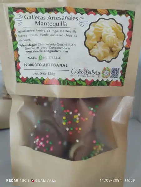 Galletas Artesanales de Mantequilla y Chocolate 130Gr